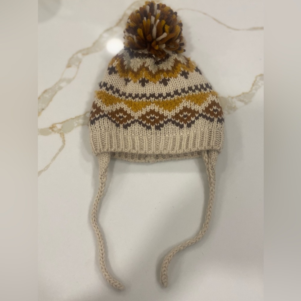 Zara Jacquard cap with Pom Pom